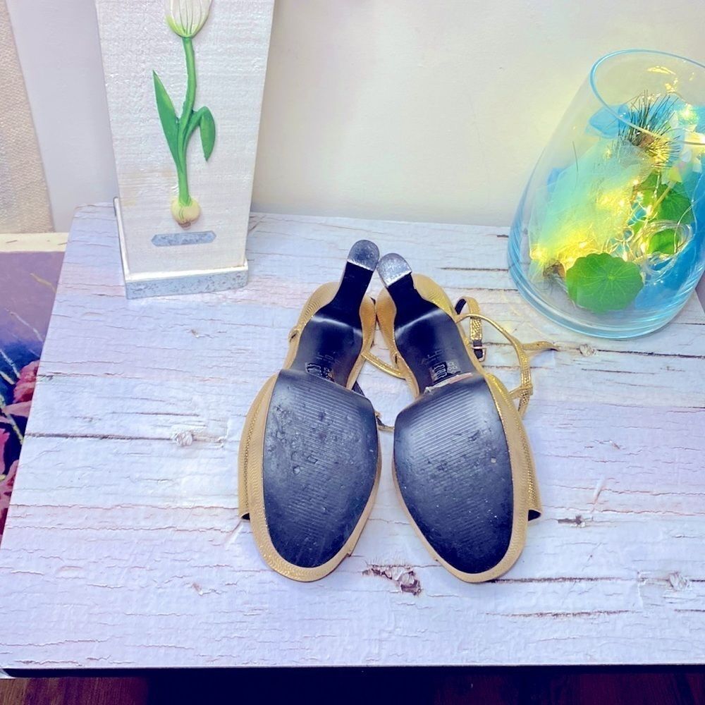 🌷ALDO🌷 GORGEOUS Gold Platform Stiletto Heels NWOT - Picture 8 of 11